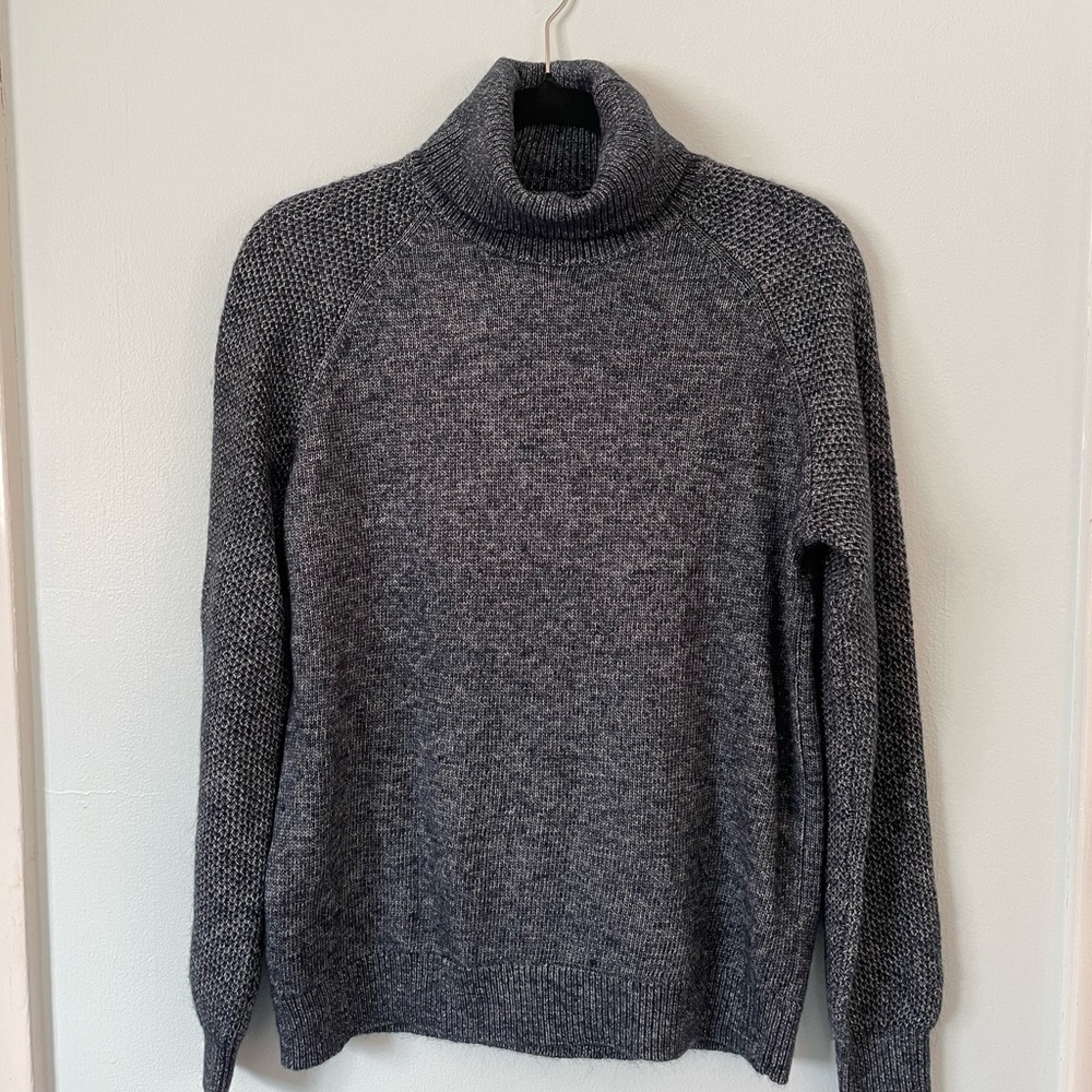 LOFT NWT Women’s Heather Navy Blue Knit Turtleneck Sweater Size S